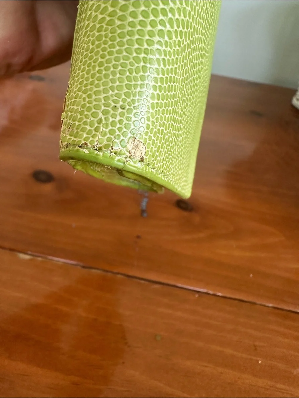 Fornash Lizard Embossed Lime Green Clutch